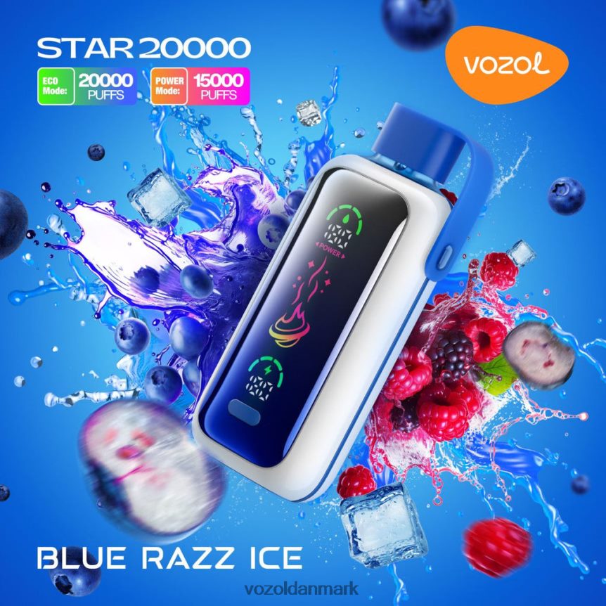 Vozol Vape Pen blå razz is PZ6N824 VOZOL STAR 20.000