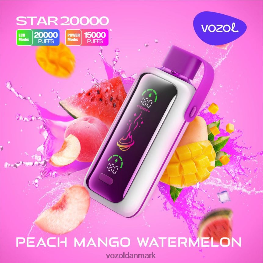 Vozol Vape Store fersken mango vandmelon PZ6N8216 VOZOL STAR 20.000