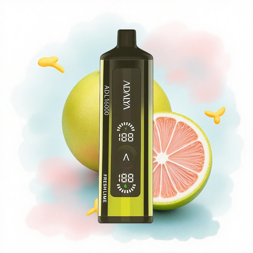 Adalya ADL 16000 PRO Frisk Lime Stålrør 1000 mAh