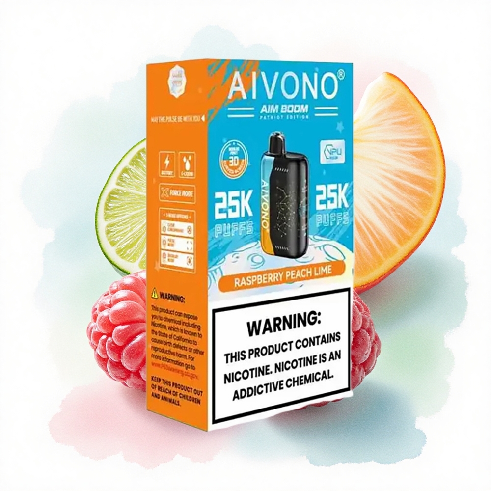 Aivono Aim Boom 25000 Hindbær Fersken Lime 650mAh