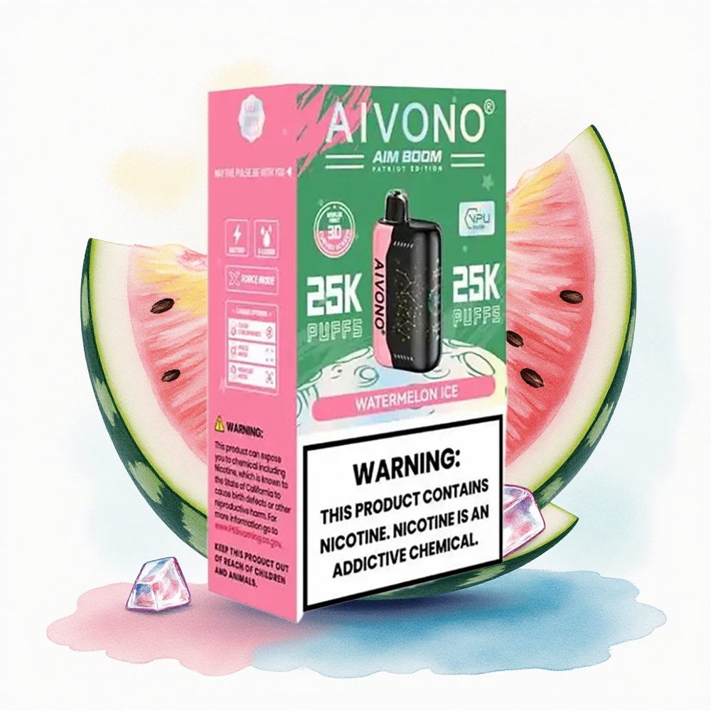 Aivono Aim Boom 25000 Vandmelon Is med 650mAh og 1.2 ohm Mesh Coil