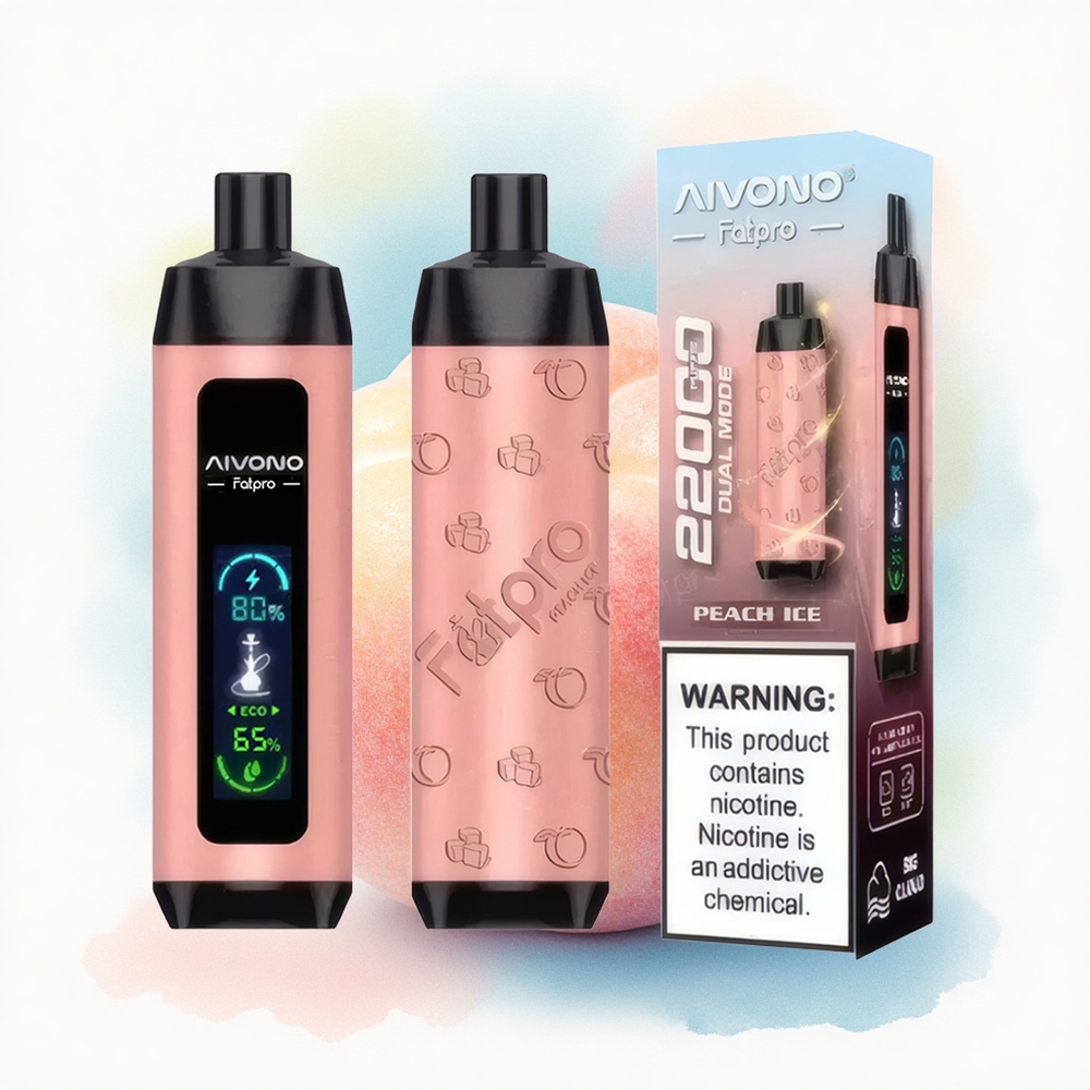Aivono Aim Fatpro 22000 Fersken Is med 5% nikotin og 600mAh