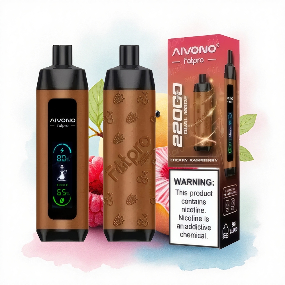 Aivono Aim Fatpro 22000 Kirsebær Hindbær 5% Nikotin 600mAh