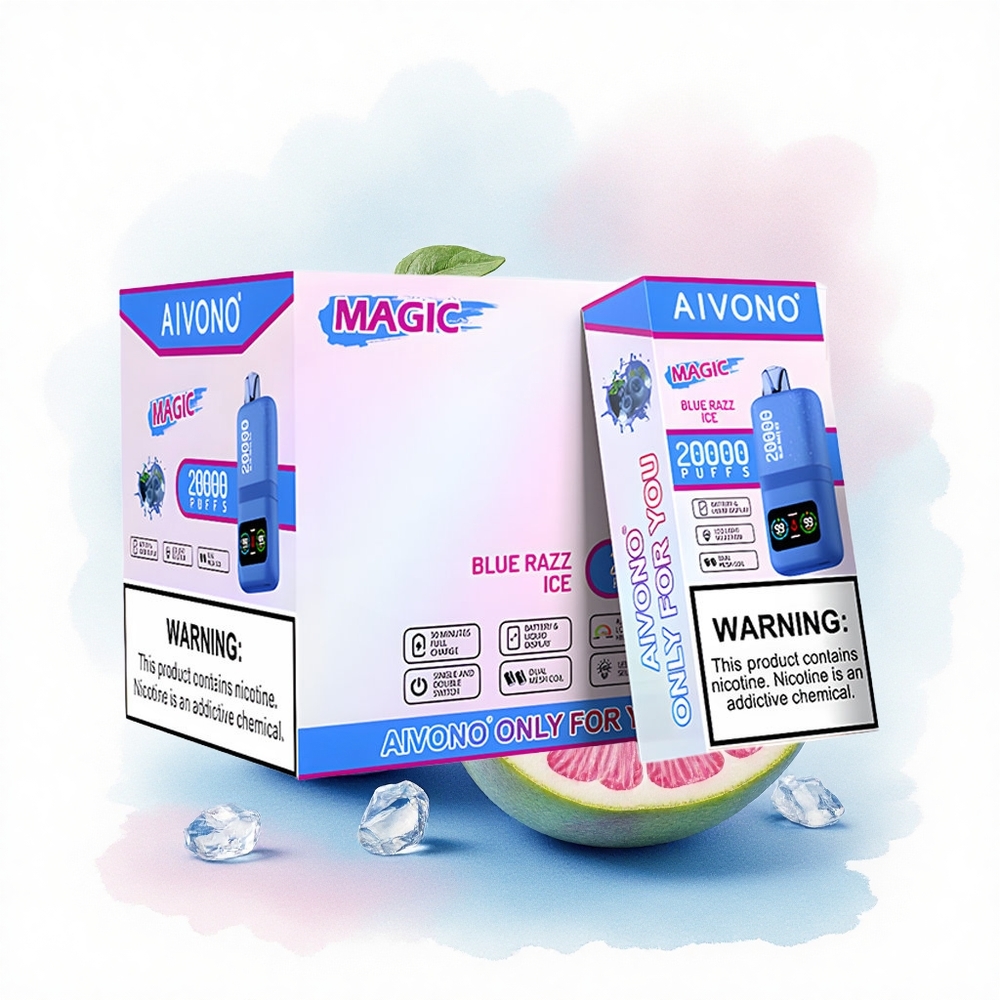 Aivono Aim Magic 20000 Blå Hindbær Is med 5% nikotin og 600mAh