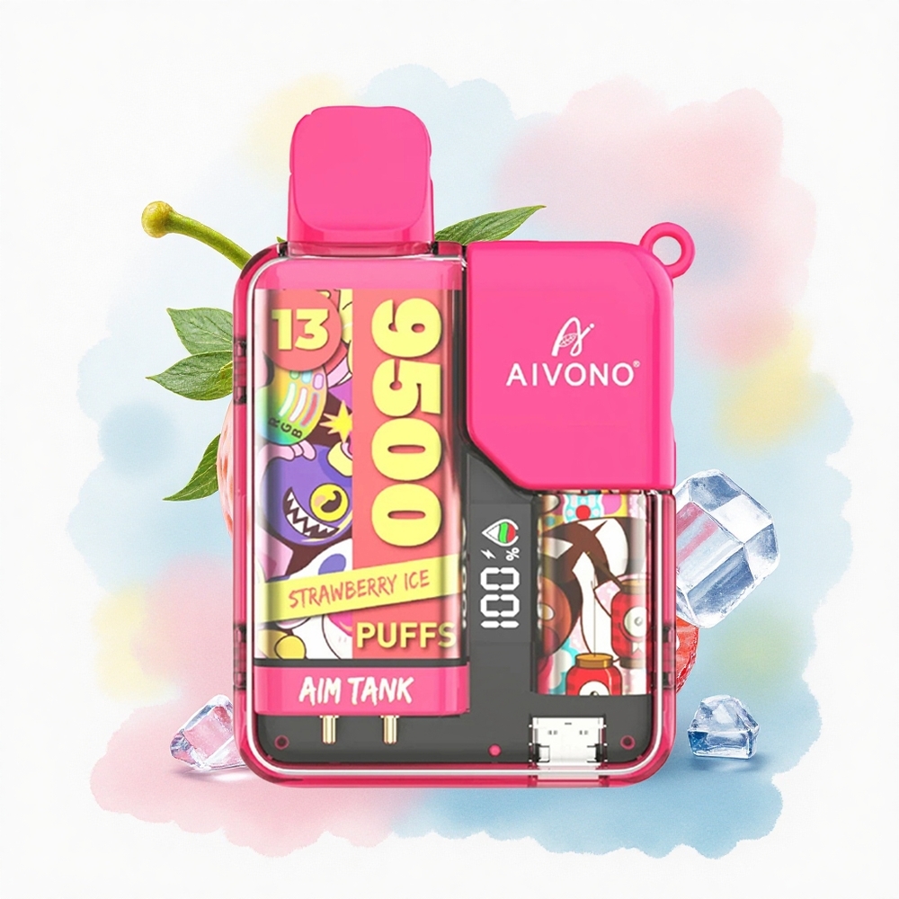 Aivono Aim Tank 9500 Jordbær Is 650mAh 18ml