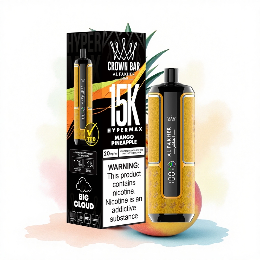 Al Fakher Crown Bar 15K Hypermax Mango Ananas 600mAh 22ml 6mg Nikotin
