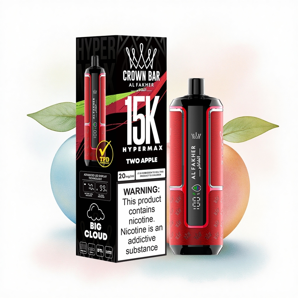 Al Fakher Crown Bar 15K Hypermax To Æbler 22ml 600mAh Type-C
