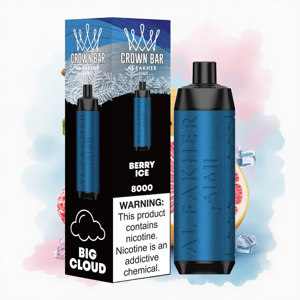 Al Fakher Crown Bar 8000 Crystal Bær Is 5mg Nikotin 600mAh