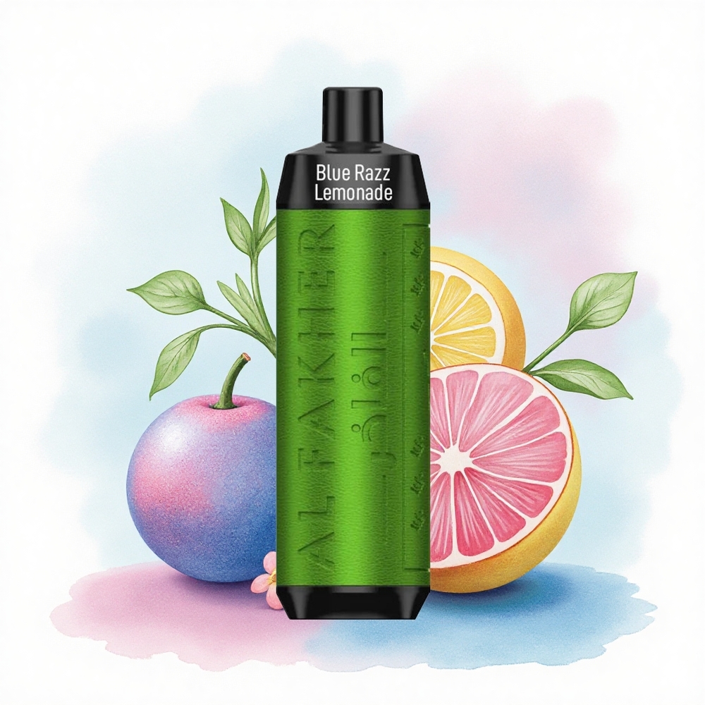 Al Fakher Crown Bar 8000 Crystal Blå Hindbær Lemonade 600mAh 5mg Nicotin