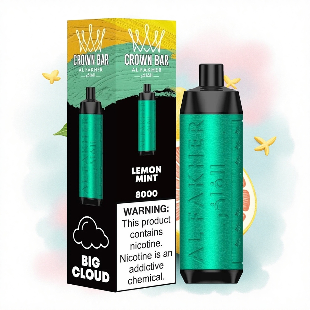 Al Fakher Crown Bar 8000 Crystal Citronmynte Type-C 600mAh