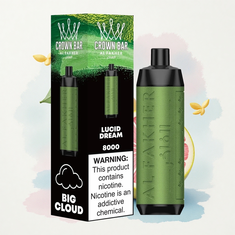 Al Fakher Crown Bar 8000 Crystal Klare Drøm 600mAh 18ml Nikotin